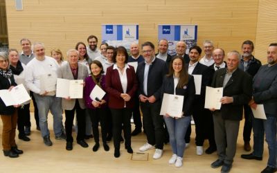 Ehrung für das Engagement beim BRK bzw. Wasserwacht